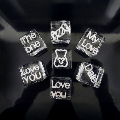 The Valentine Statement Set: 15 Valentine Engraved Cubes and 5 Moon Balls Pack