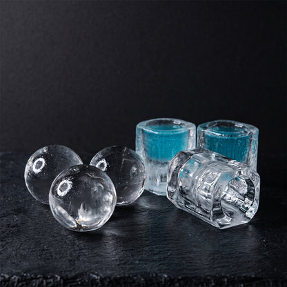 The Host Essentials: 5 Packs of Moon Balls (Pack of 6 each) + 5 Shot Glasses