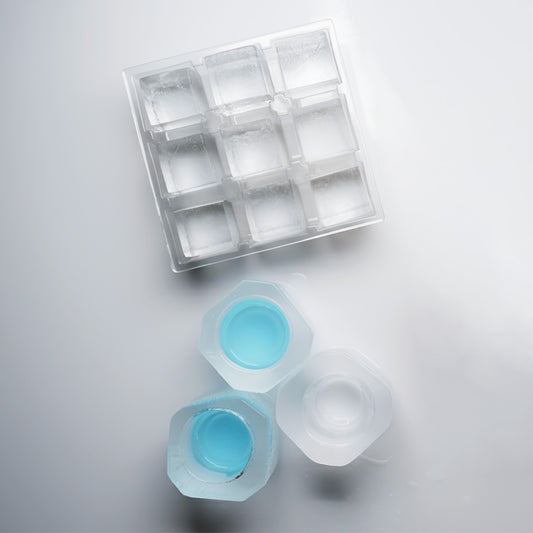 The Host Essentials: 5 True Cube Trays (Pack of 9 each) + 10 Shot Glasses